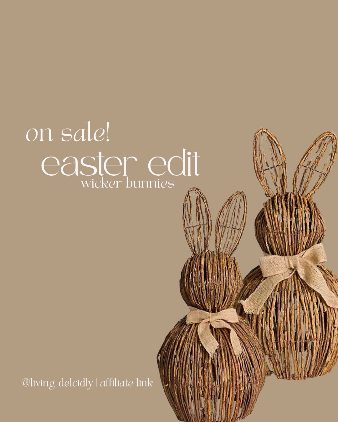 These cutie patootie wicker bunnies are ON SALE!! I’m thinking your front porch needs them!

Spring Decor | Spring Styling | Easter Decor | Easter Finds | Porch Styling

#LTKSeasonal #LTKHome
