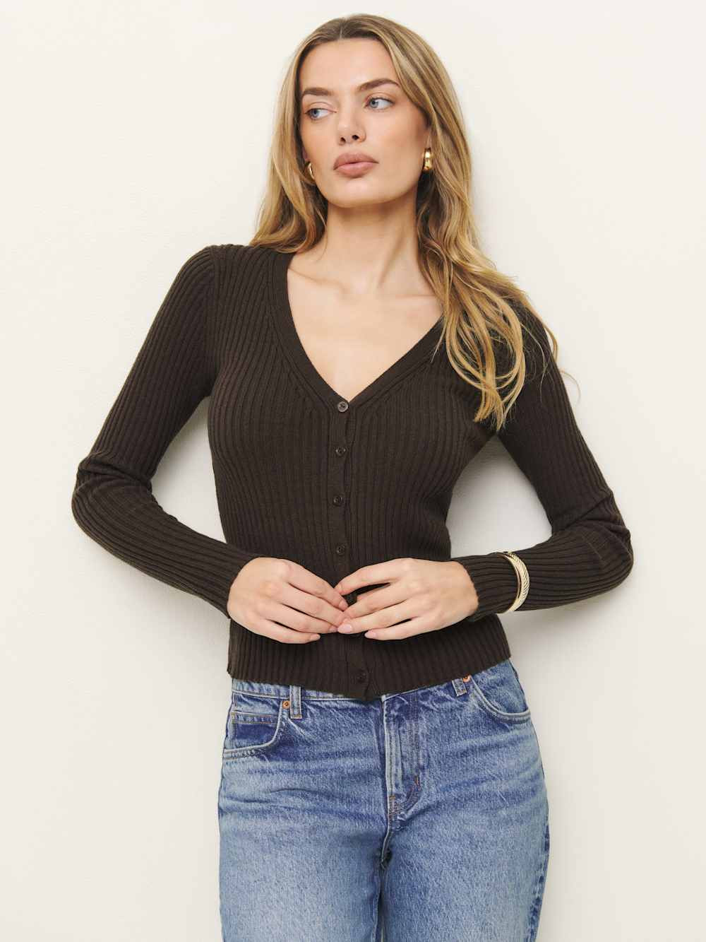 Fia Cashmere Blend Cardigan | Reformation (Global)