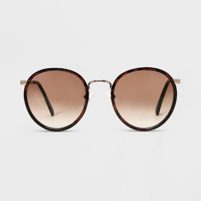 Women's Shiny Plastic Round Sunglasses - Universal Thread™ | Target