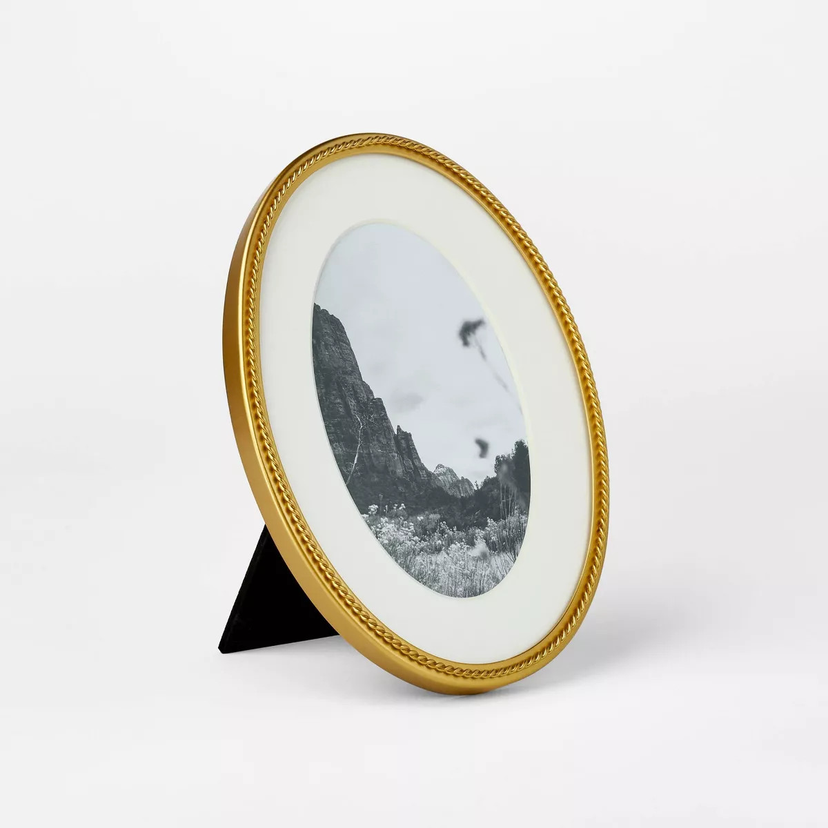 6"x8" Matted to 4"x6" Twisted Metal Oval Picture Frame - Threshold™ designed with Studio McGee | Target