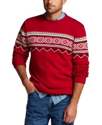 Weatherproof Vintage Men's Fairisle Crewneck Sweater - Mountain View | Macy's