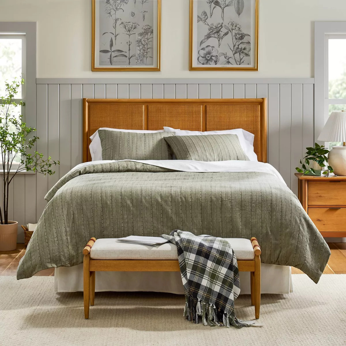 3pc Washed Loop Stripe Duvet Cover Bedding Set - Hearth & Hand™ with Magnolia | Target