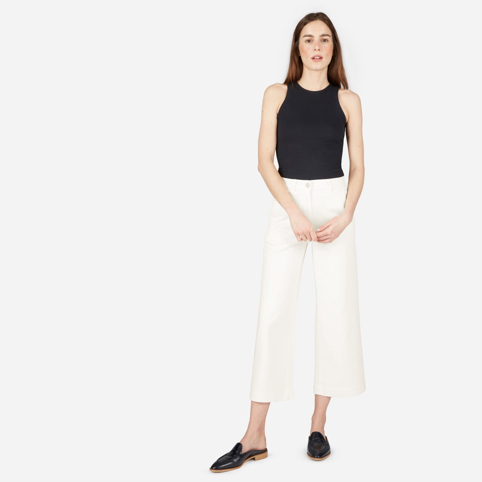 Women's Wide Leg Crop Pant by Everlane in Bone, Size 4 | Everlane