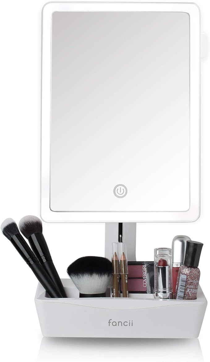 Fancii LED Lighted Large Vanity Makeup Mirror with 10X Magnifying Mirror - Dimmable Natural Light... | Amazon (US)