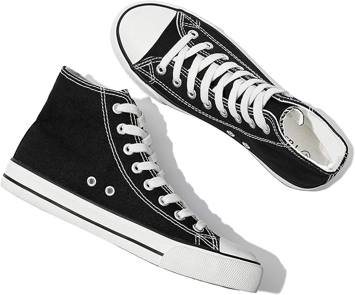 yageyan Womens High Top Canvas Sneakers Lace up Fashion Shoes for Women Casual Classic | Amazon (US)