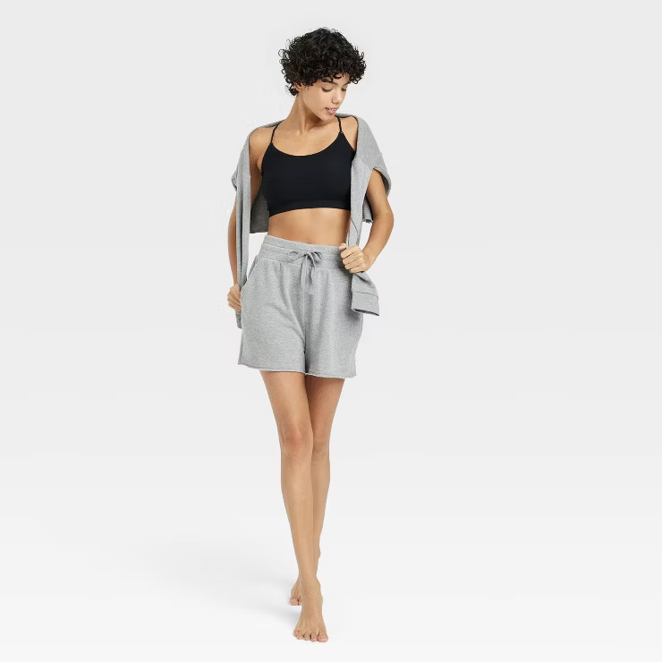 Women's French Terry Lounge Shorts - Colsie™ Gray M | Target
