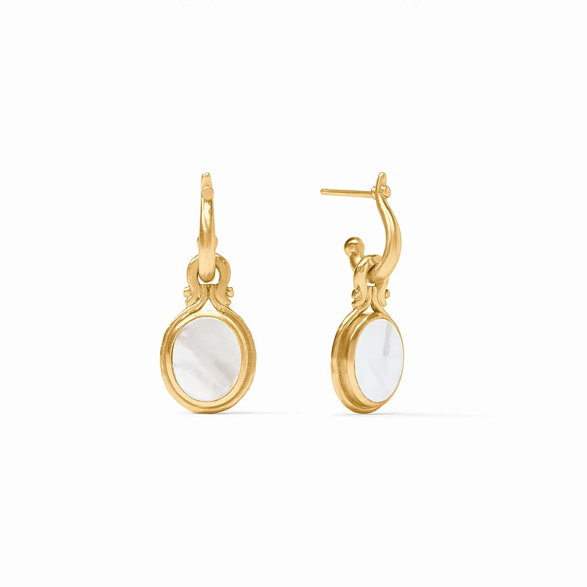 Saratoga Pearl Hoop & Charm Earring | Julie Vos