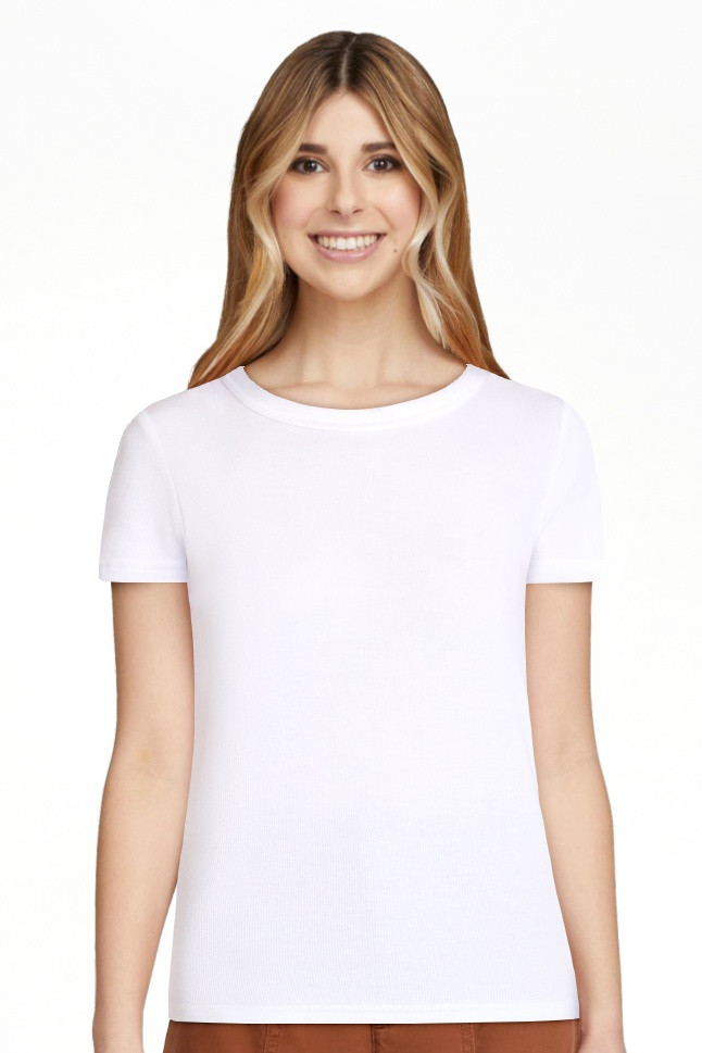 Scenario Women's Rib Tee with Short Sleeves, Sizes XS-XXXL | Walmart (US)