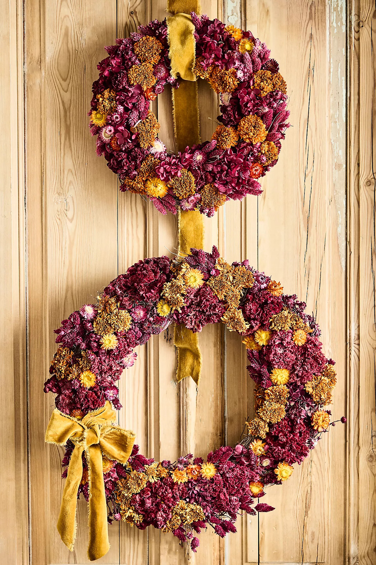 Jewel Tones Dried Wreath | Terrain