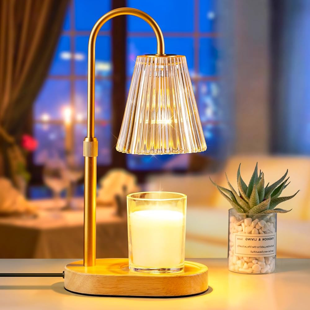 Candle Warmer Lamp with Timer, Dimmable Wax Melts Warmer for Candle Jars, Electric Black Candle W... | Amazon (US)
