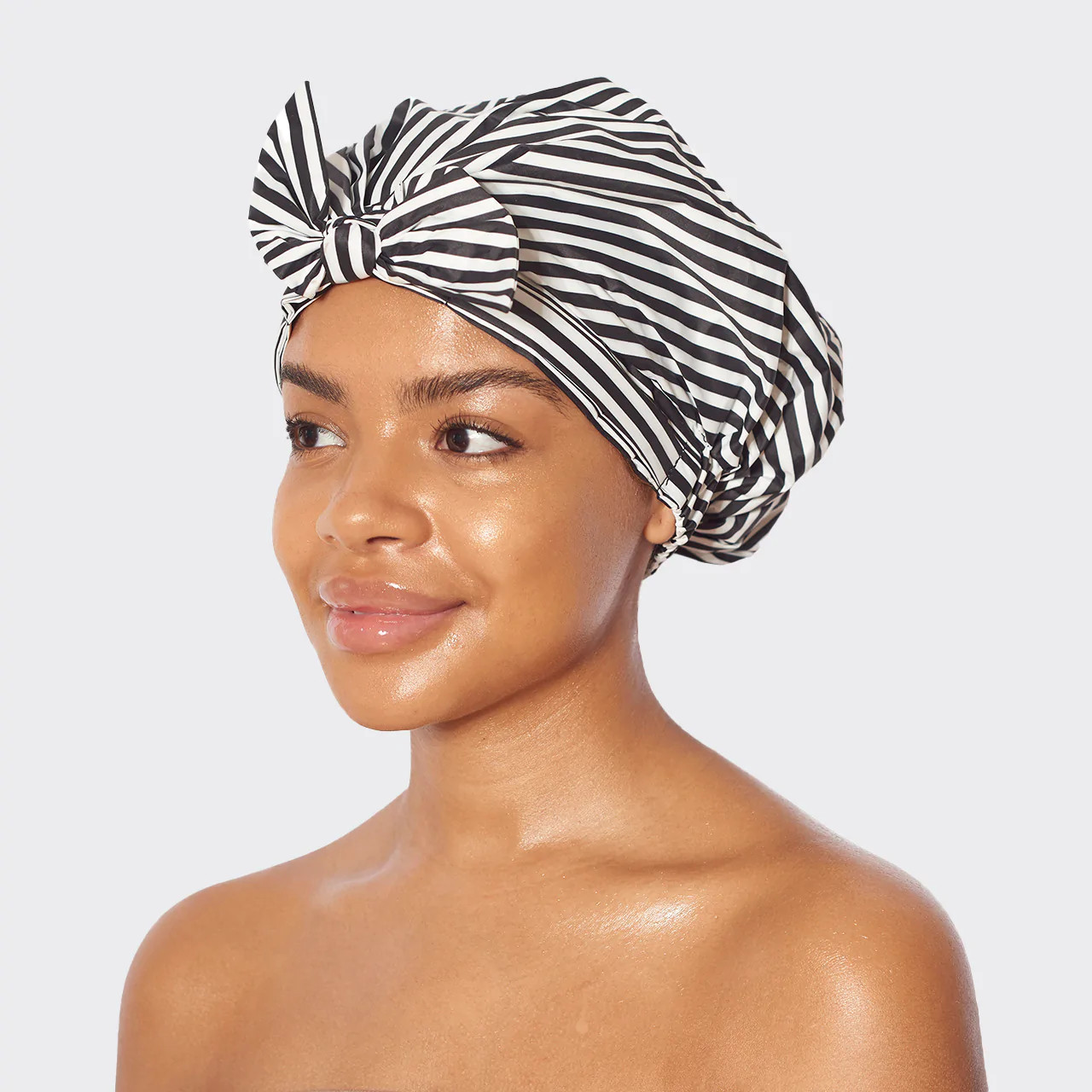 Recycled Polyester Luxe Shower Cap - Stripe (NC / OS) | Kitsch