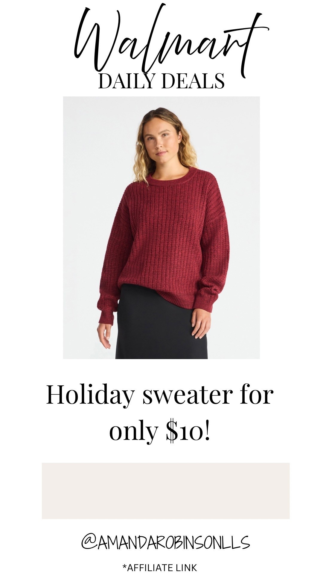 Walmart Daily Deals
Holiday sweater 

#LTKHoliday #LTKSaleAlert