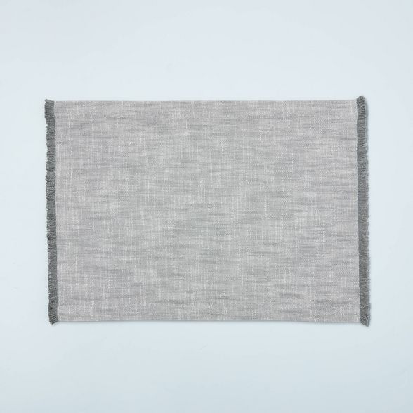 Cross Weave with Fringe Placemat Gray - Hearth & Hand™ with Magnolia | Target