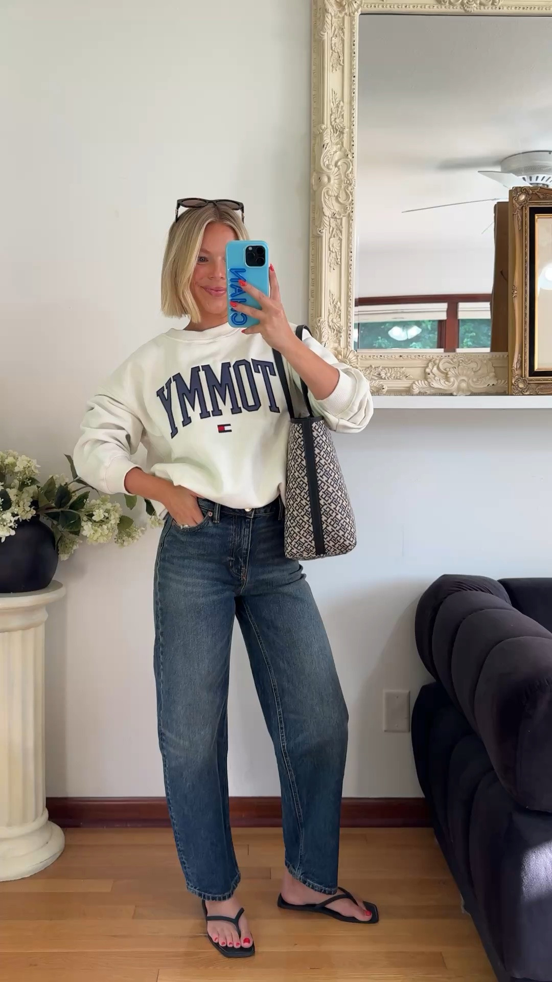 New denim styles from @tommyhilfiger to take into fall with me👖In order: 
High Rise Barrel Jean: size 24
High Rise Wide Leg Jean: size 24
High Rise Straight Leg Jean: size 24 
@Tommy Hilfiger  #ad #tommyfamily