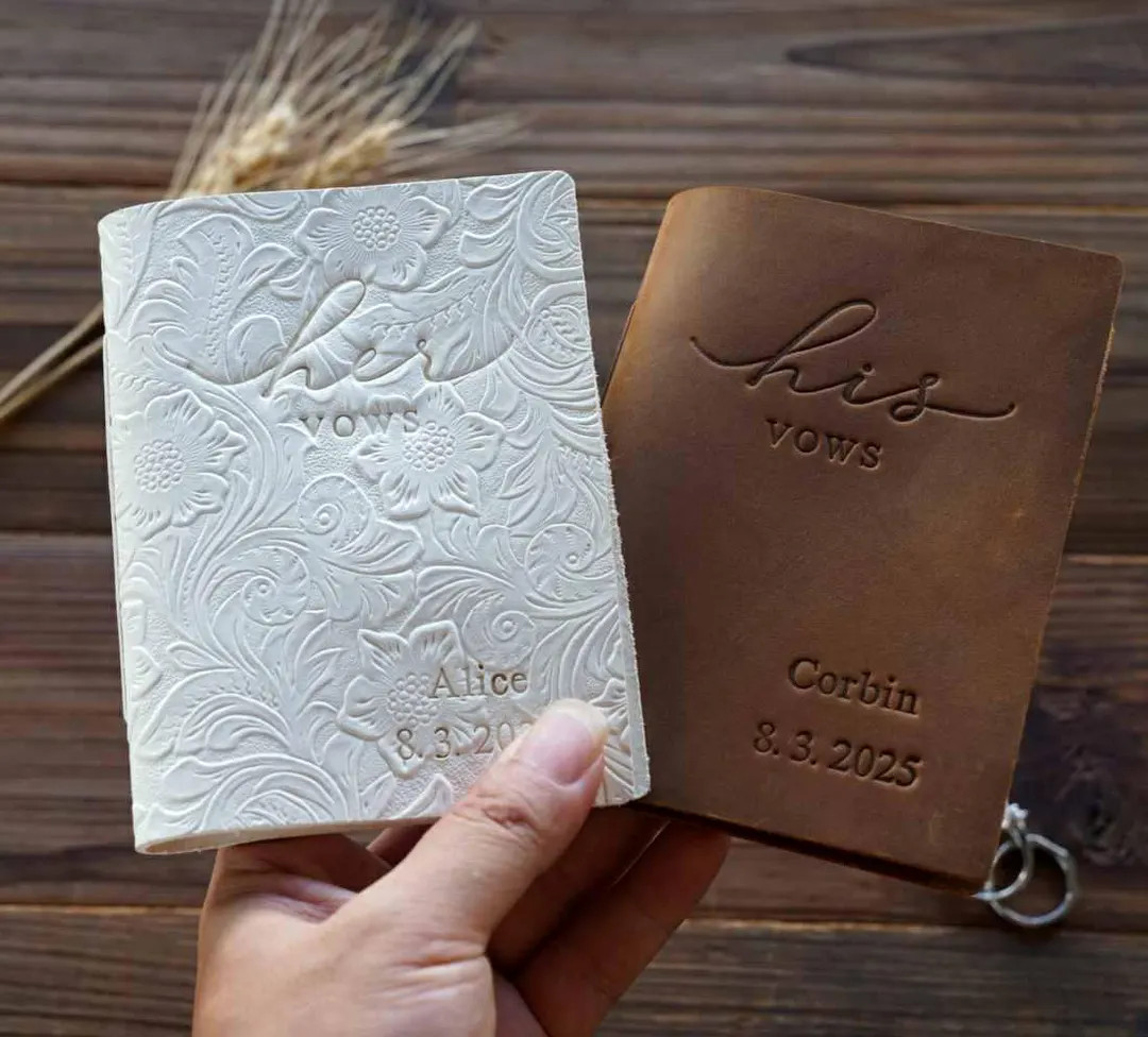 Wedding vow book,His and Her Vow Book, Leather Vows Booklet ,Wedding gift | Etsy (Global)