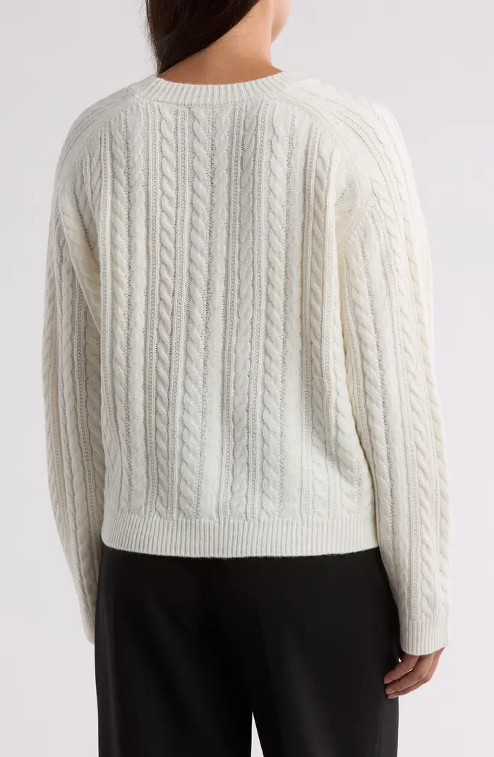 Cable Stitch Crewneck Sweater | Nordstrom Rack