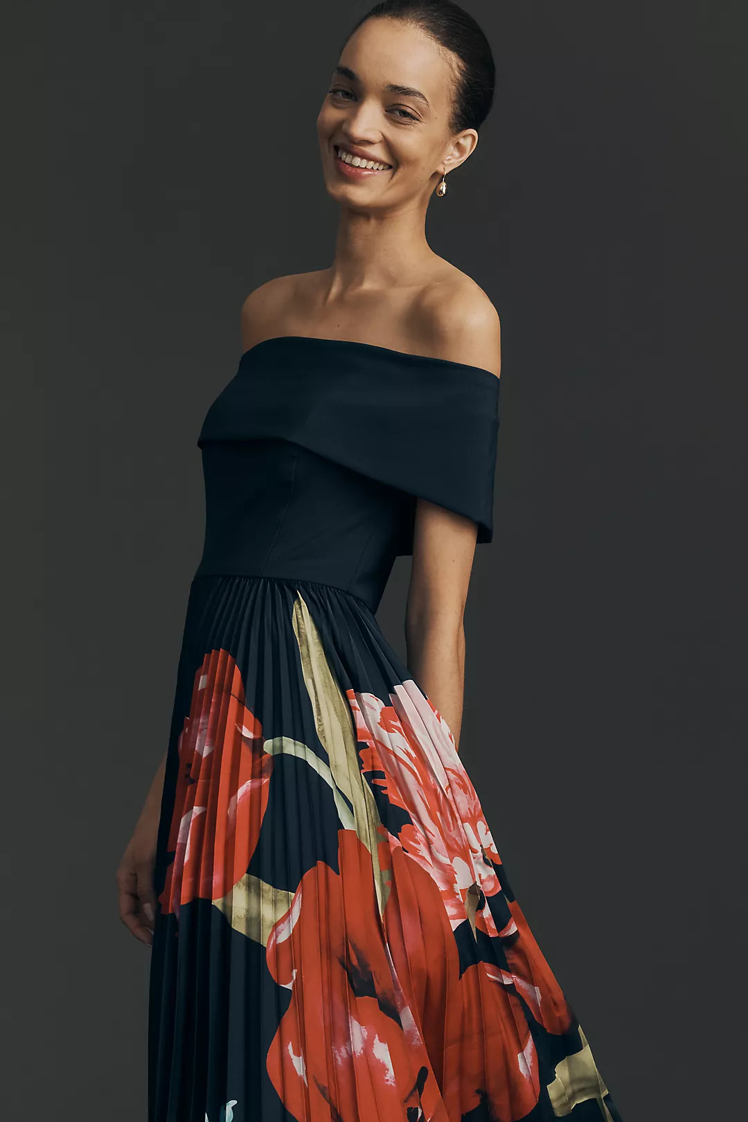 Hutch Off-The-Shoulder Twofer Midi Dress | Anthropologie (US)