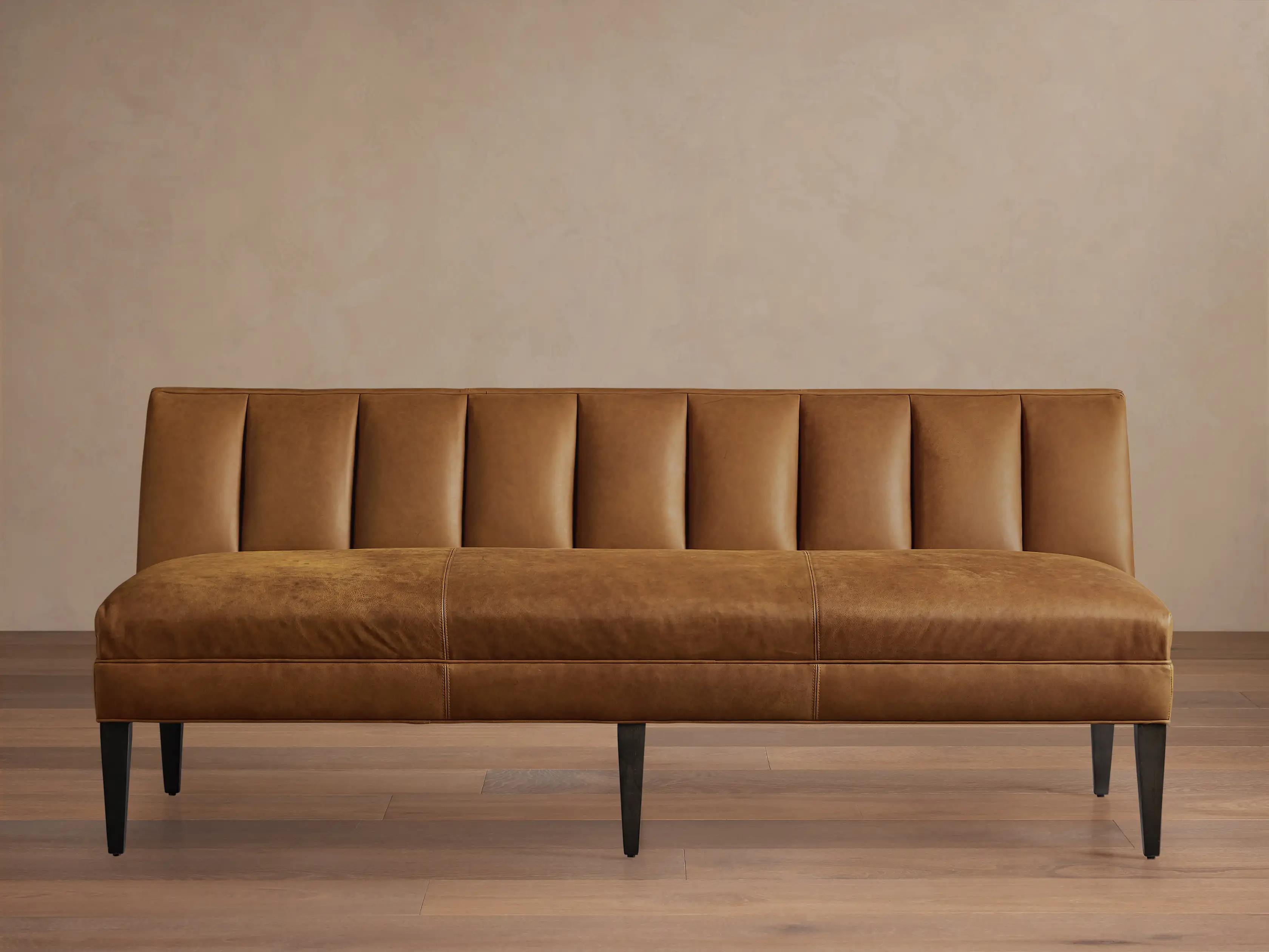 Gates Leather Settee | Arhaus