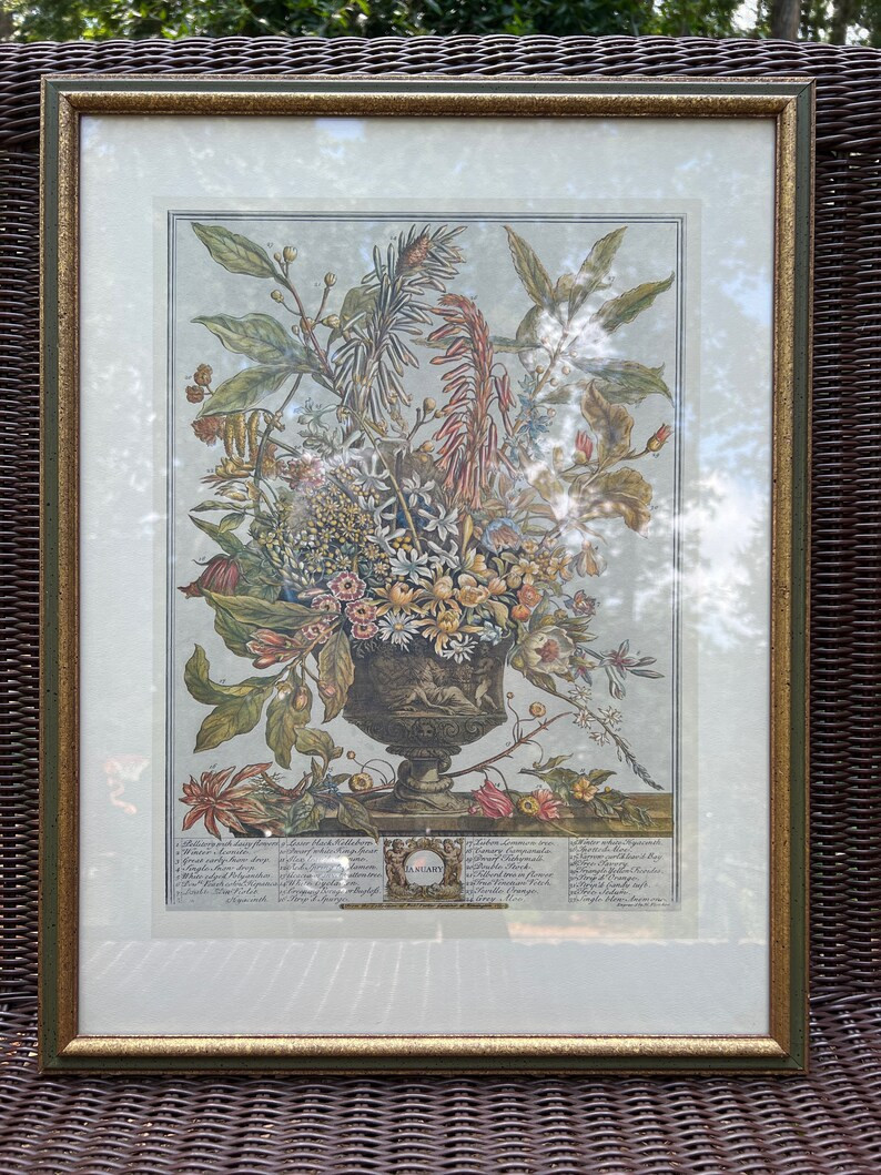Choose Your Own: 1960s Framed & Matted Flower Arrangement of the Month Lithograph - Etsy | Etsy (US)