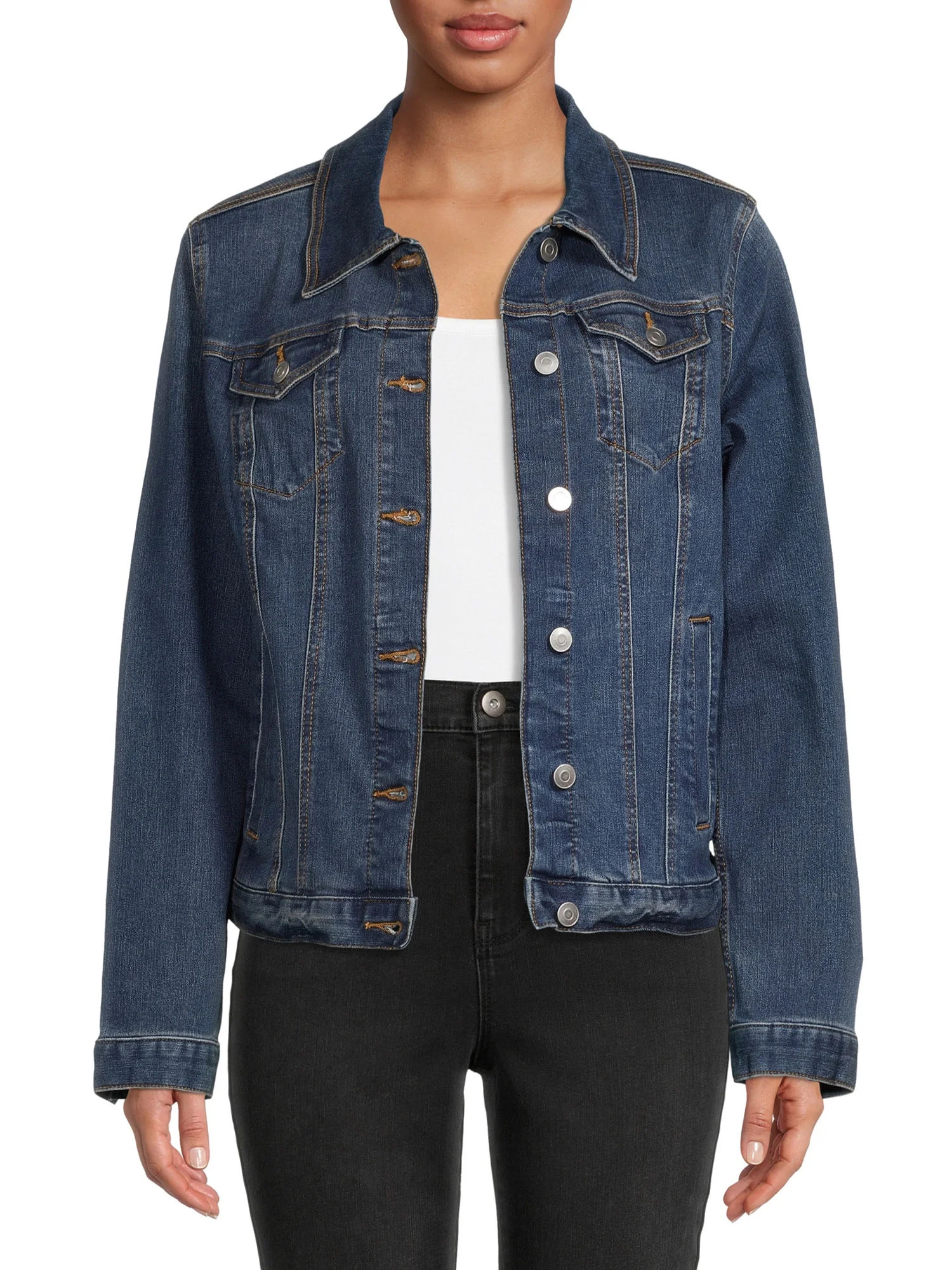 Time and Tru Women's Denim Jacket - Walmart.com | Walmart (US)