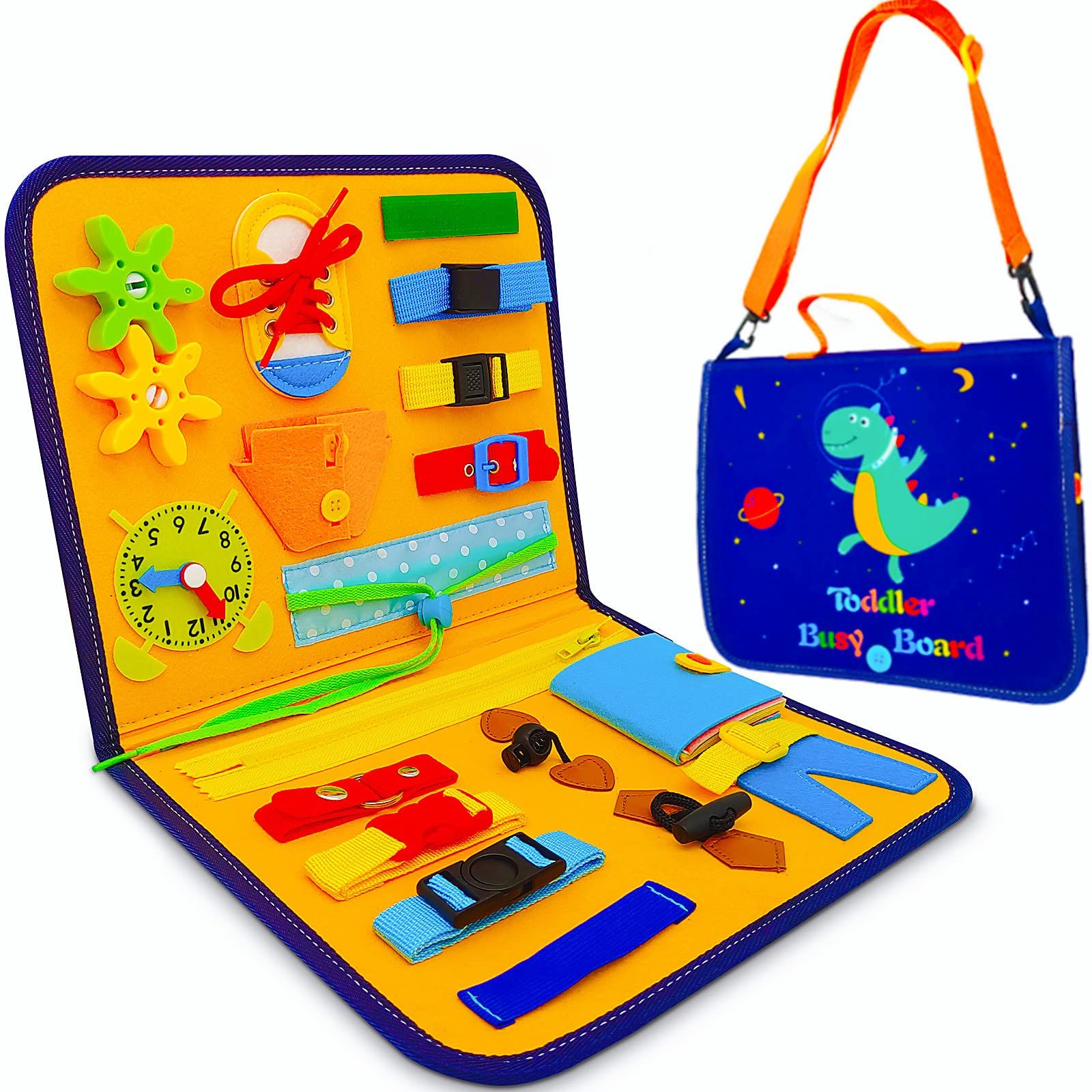 Busy Board for Toddler - Kids Travel Activity Toys Car Games Road Trip Busy Board Learning Basic Lif | Amazon (US)