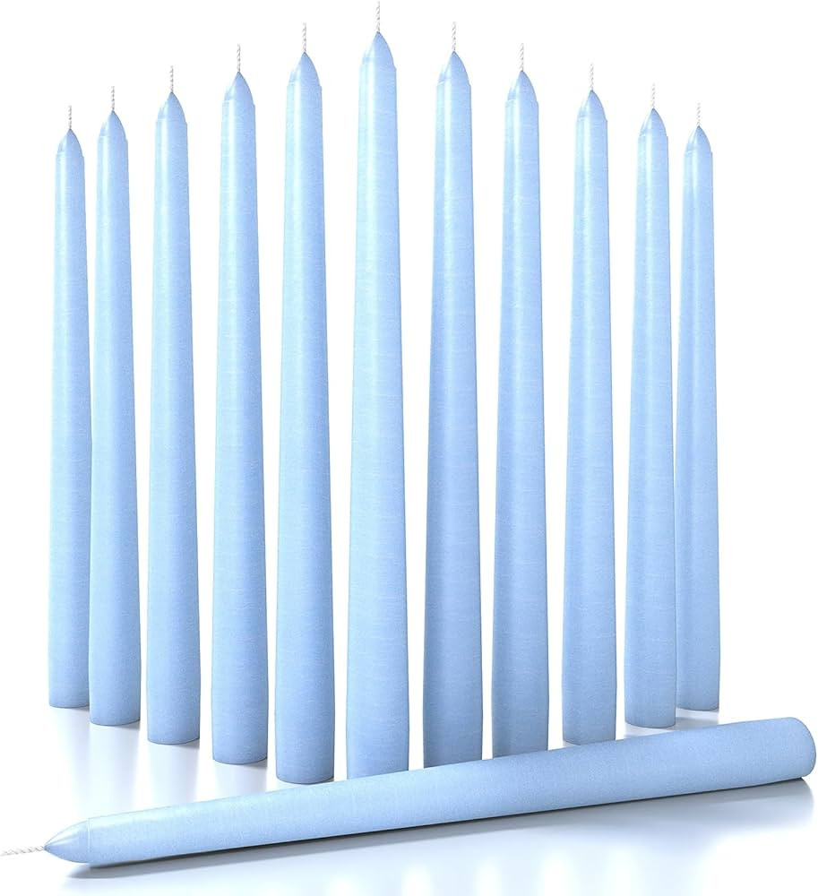 CANDWAX 12 inch Taper Candles Set of 12 - Dripless and Smokeless Candle Unscented - Slow Burning ... | Amazon (US)