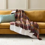 Better Homes & Gardens Crimson Plaid Faux Wool Reverse to Faux Fur Oversized Throw, 50" x 72" | Walmart (US)