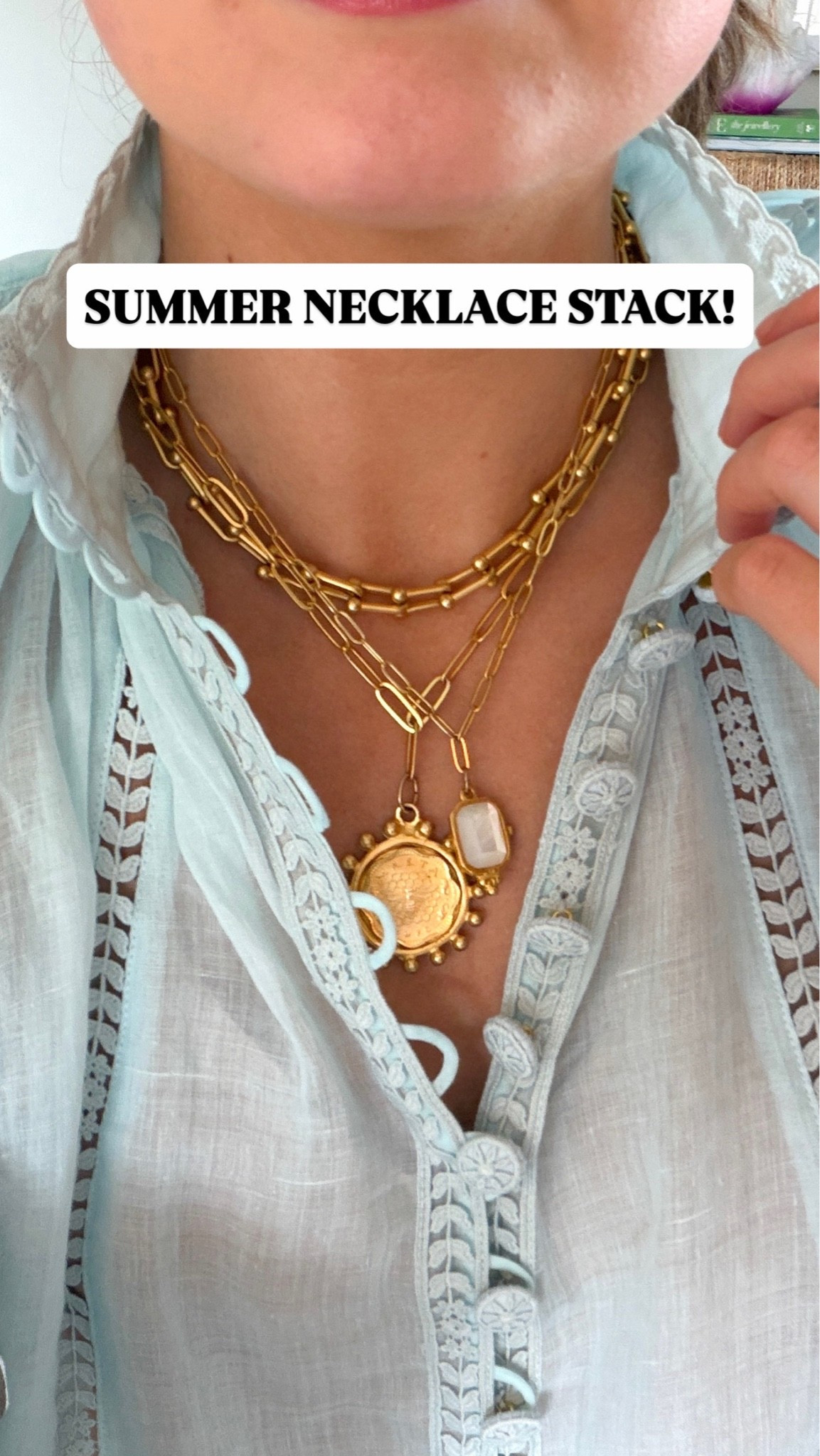 Summer necklace stack! Code: LOUISE15 at susan Shaw!
