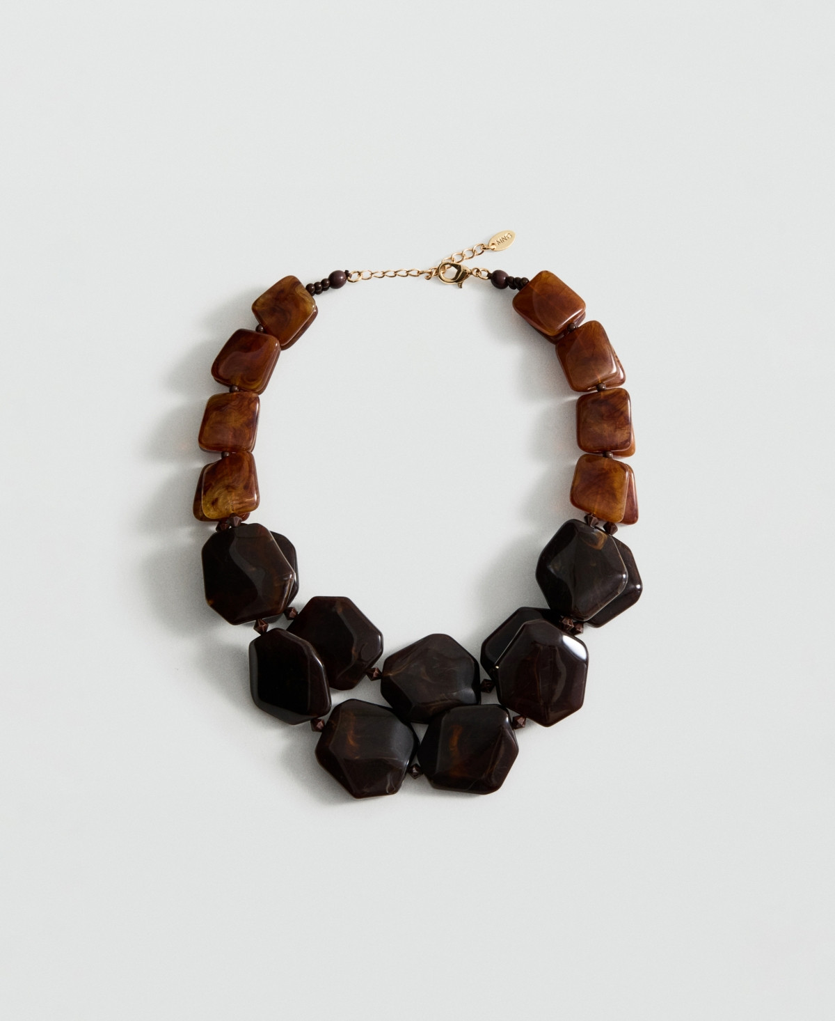 Mango Women's Double Beaded Necklace - Brown | Macy's
