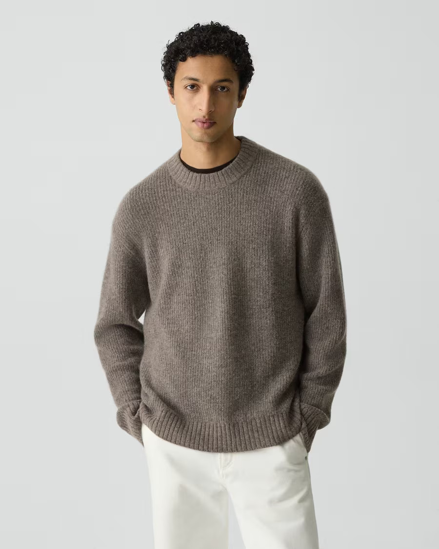 Relaxed Crewneck Sweater in Astor Wool | Theory