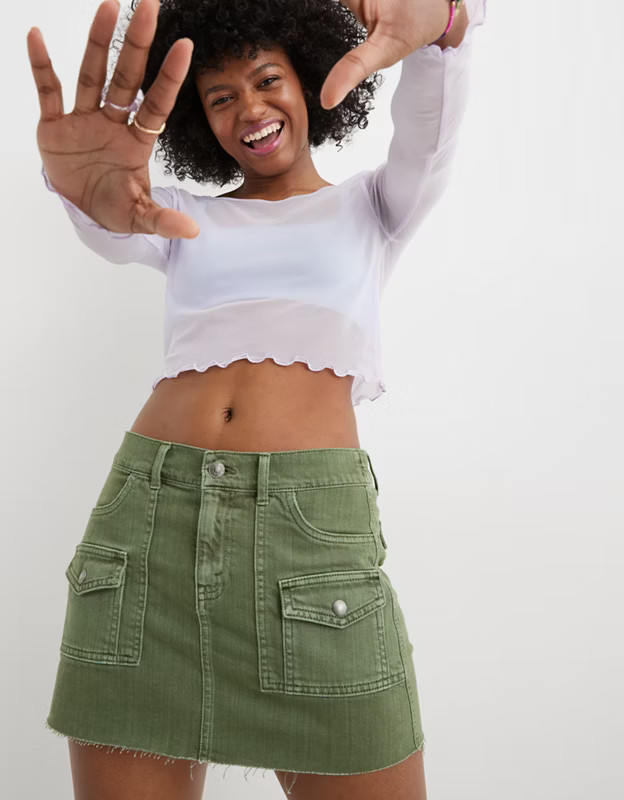 Aerie Cargo Micro Mini Skirt | Aerie