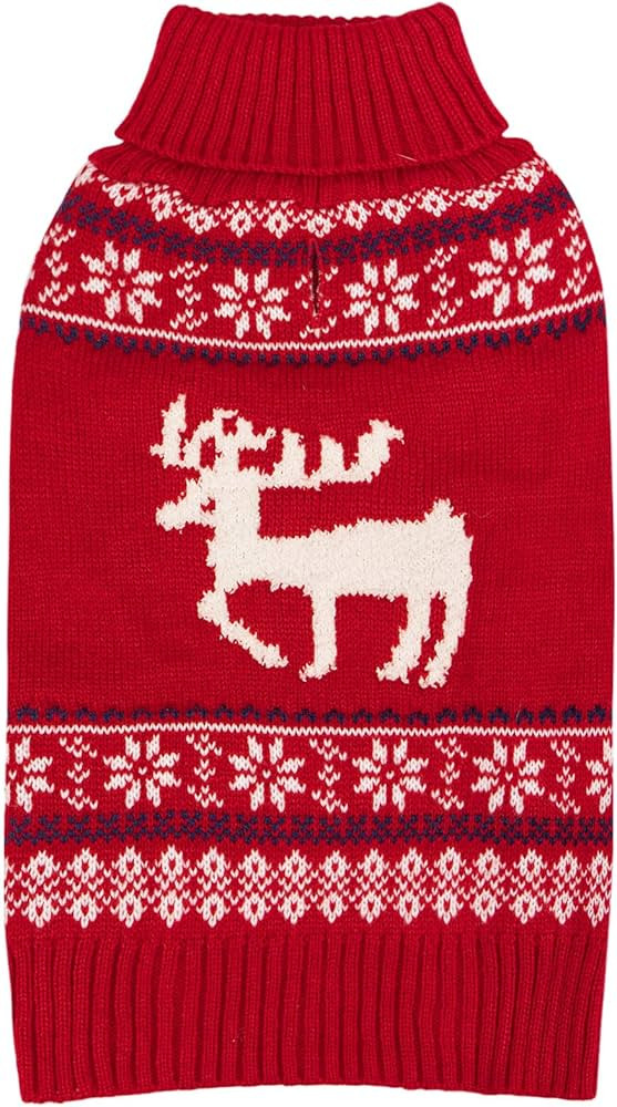 KYEESE Dog Christmas Sweater, Soft and Stretchy Turtleneck Dog Sweater for Small Dogs Boy Girl wi... | Amazon (US)