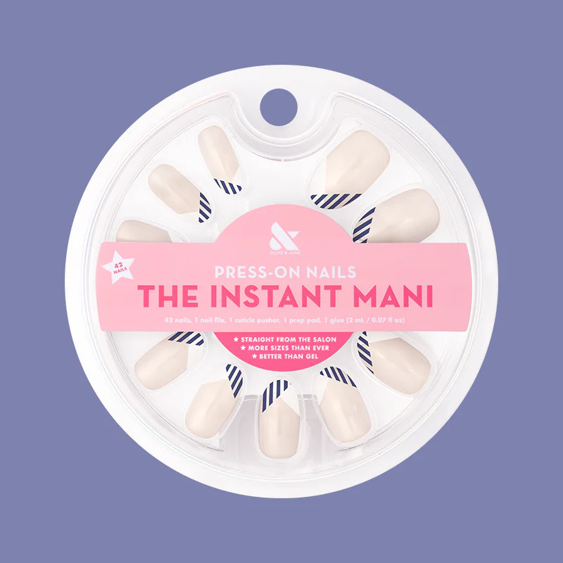 Nautical Split French - Press-On | Medium | Oval | Olive & June