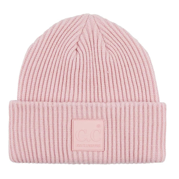 Women's C.C Rubber Patch Beanie One Size Blush Pink | Scheels