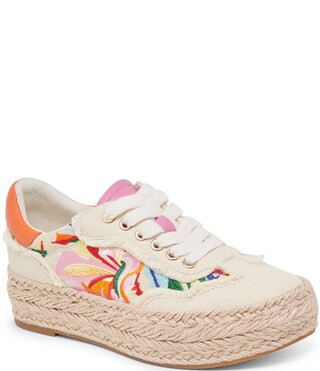 Dolce Vita Fredy Floral Embroidered Espadrille Sneakers | Dillard's | Dillard's