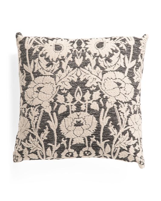 20x20 Floral Demask Embroidered Pillow | TJ Maxx