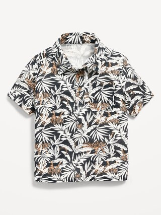 Printed Double-Weave Pocket Polo Shirt for Toddler Boys | Old Navy (US)