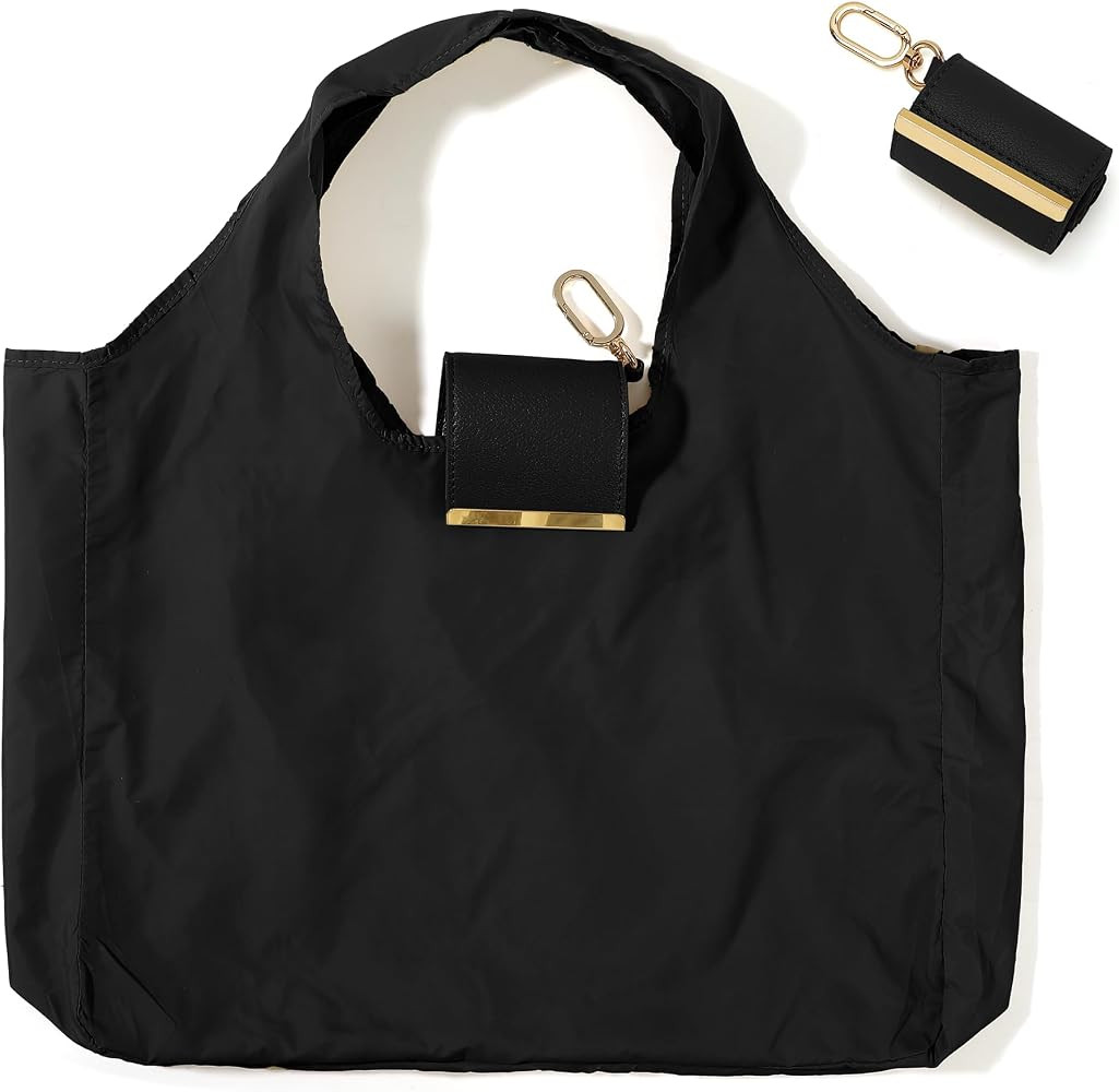 Foldable Key Chain Tote Bag Reusable Grocery Nylon Travel Mini Bags | Amazon (US)