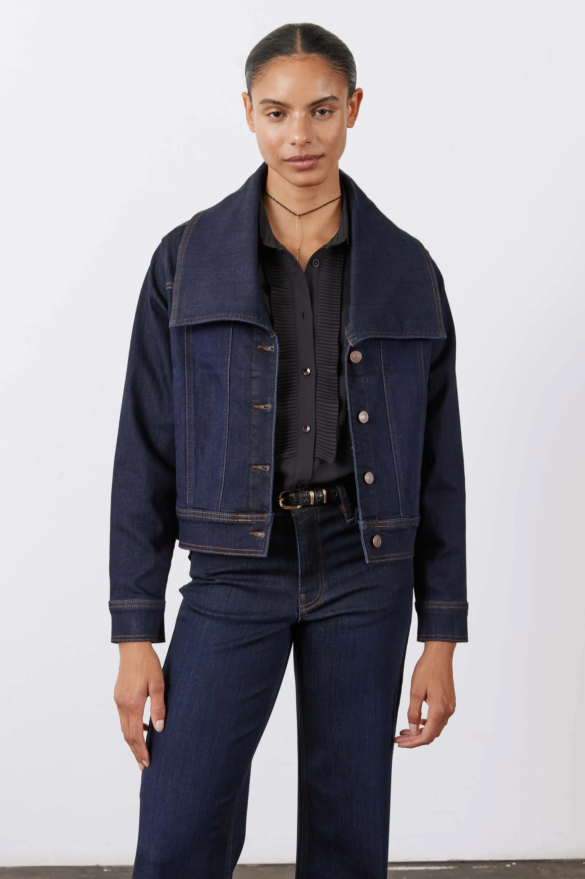 Full of Drama Denim Jacket Dark Ocean Wash / 10 | Ruti