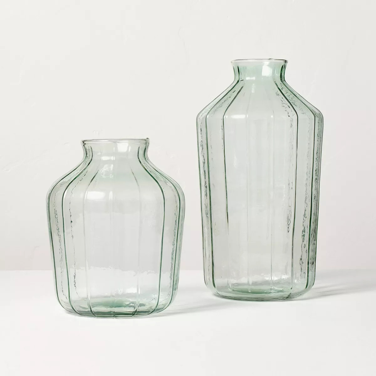 Ribbed Glass Decorative Flower Vase - Hearth & Hand™ with Magnolia | Target