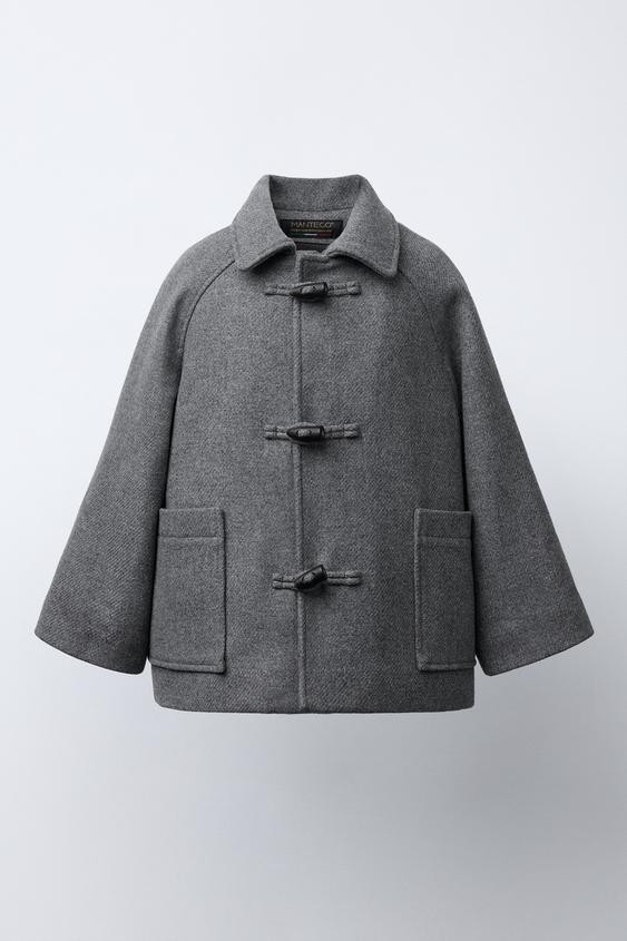 MELANGE COAT WITH WOOL FIREMAN CLASPS | Zara US