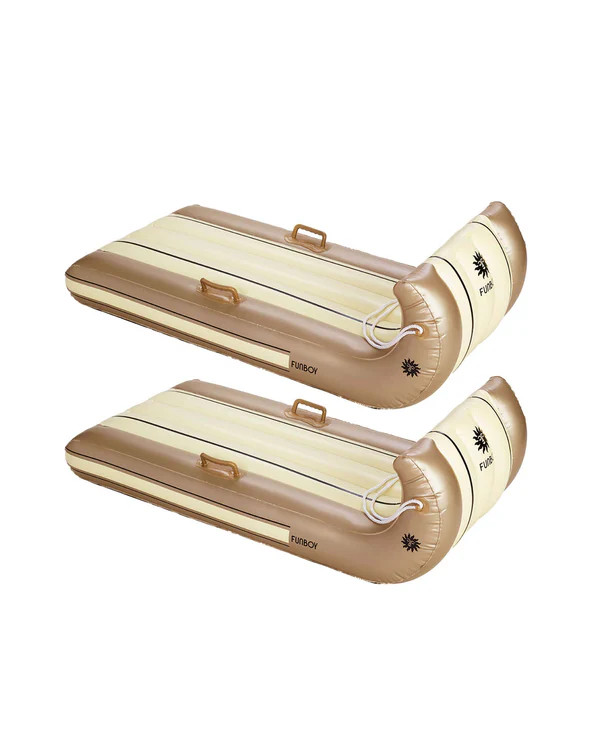 Metallic Champagne Toboggan Sled - 2 Pack | FUNBOY