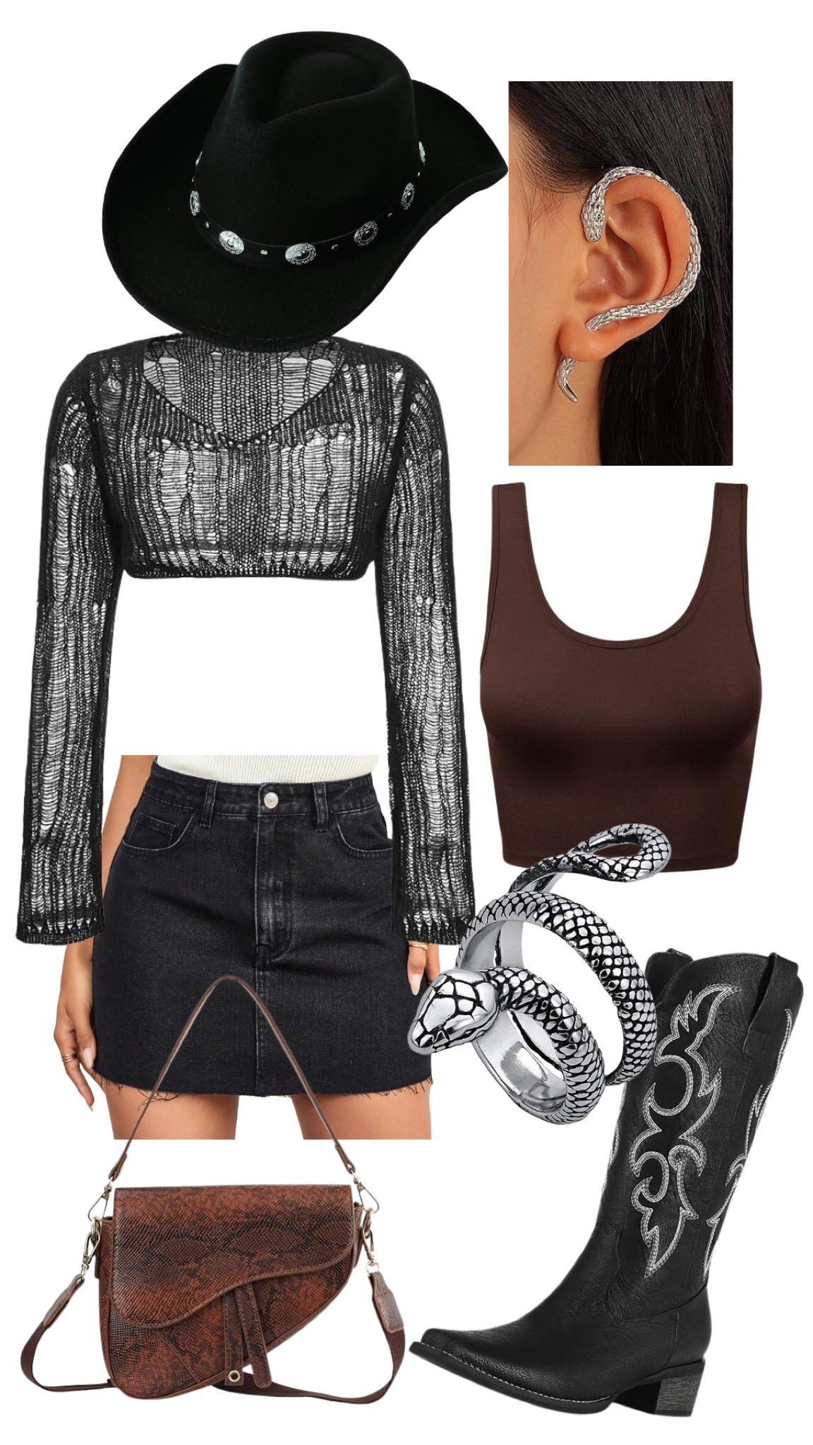 Y’allternative coming in hot with some distressed mesh and snake detaisnake

#LTKstyletip #LTKFestival #LTKfindsunder50