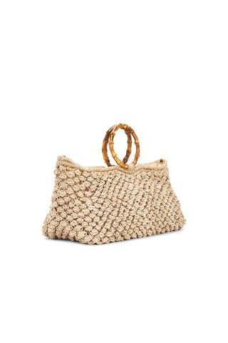 Serpui Lena Pompom Straw Bag in Natural from Revolve.com | Revolve Clothing (Global)
