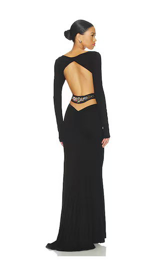 Nina Dress in Noir Embellished | Revolve Clothing (Global)