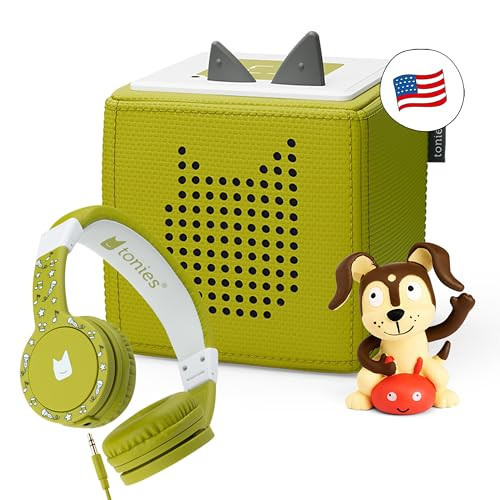 Toniebox Audio Player Headphones Bundle - Listen, Learn, and Play with One Huggable Little Box - Green | Amazon (US)