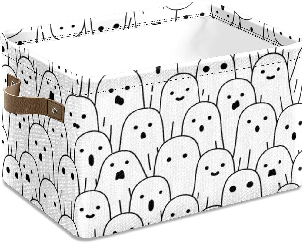Halloween Basket Trick or Treat Bags Boo Basket with Handles Halloween Cute Ghost Halloween Stora... | Amazon (US)