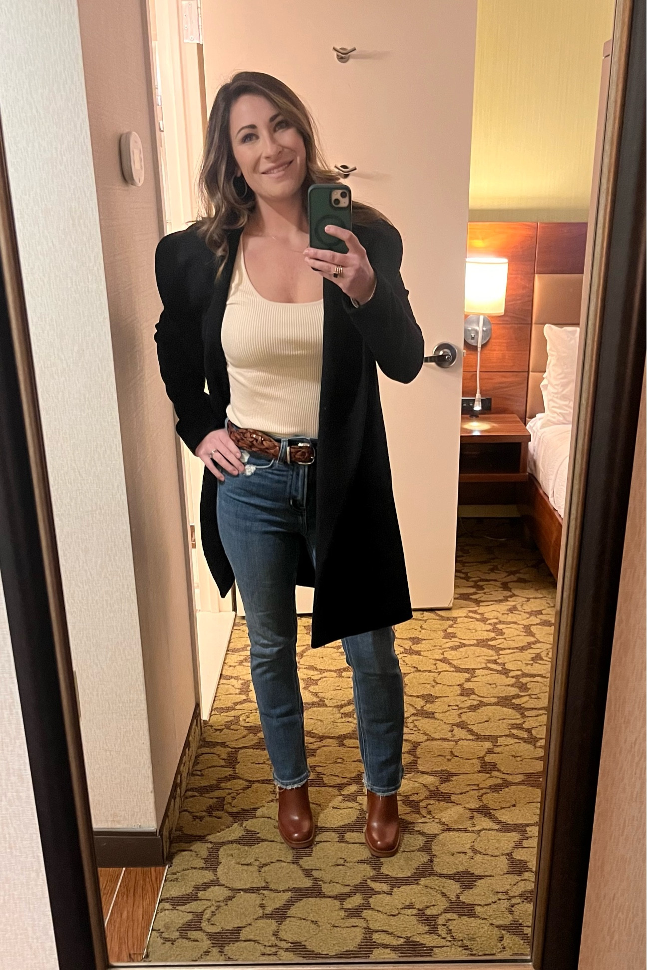 This @target sweater was so flattering and cute! My coat is Ann Taylor from a few years back but I linked some cute ones that are on major sale now! Boots are Chocolat Blu! 

#LTKStyleTip #LTKHoliday #LTKSaleAlert