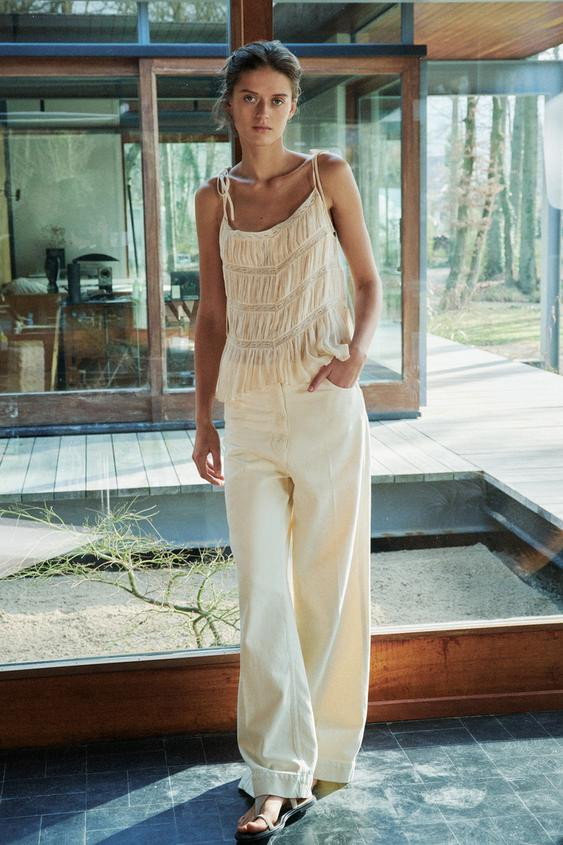 ZW COLLECTION LACE TOP | Zara US