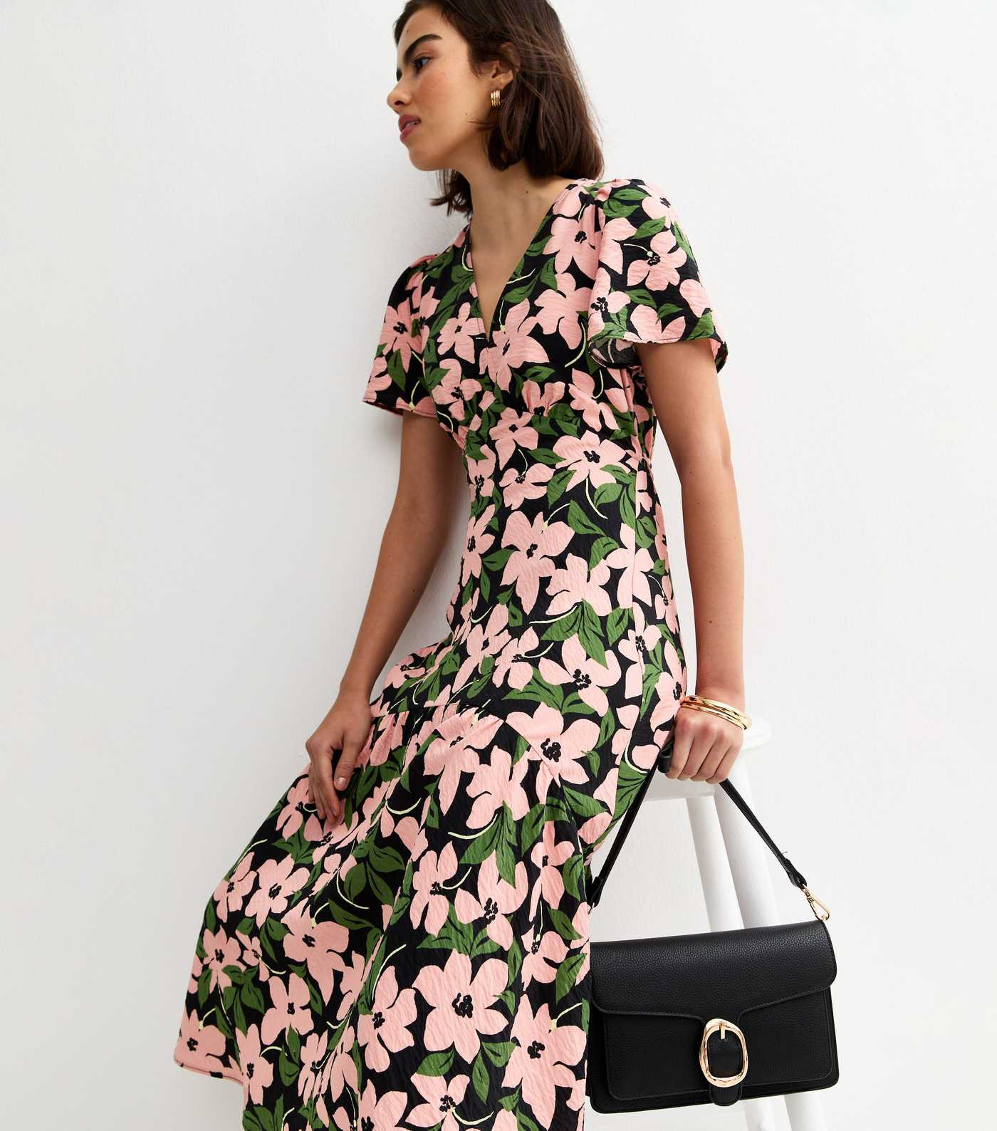 Black Buckle Flap Shoulder Bag | New Look | New Look (UK)